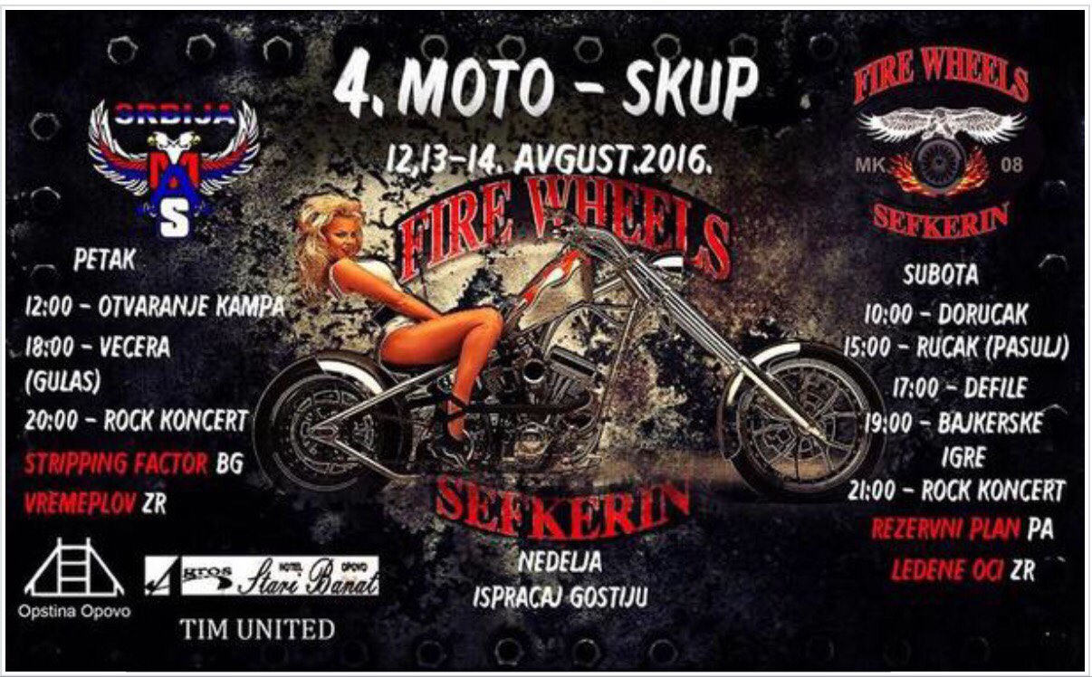 Moto klub „Fire Wheels“ Sefkerin:  DANAS POČEO VELIKI MOTO SKUP U SEFKERINU