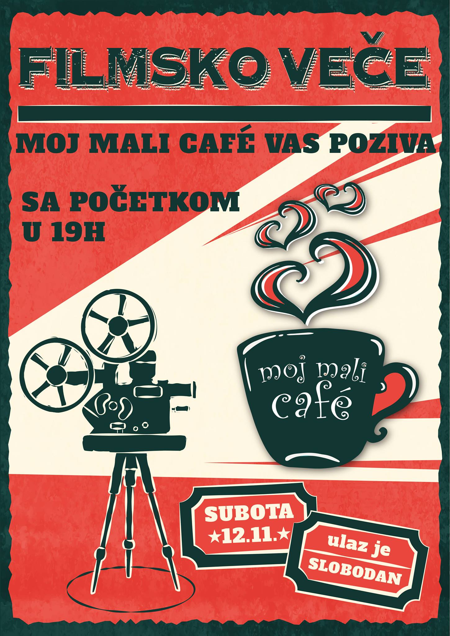 Moj Mali Cafe: SUBOTA-FILMSKO VEČE