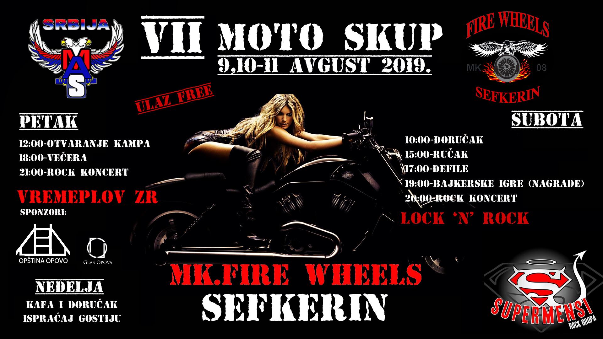 Moto klub Fire Wheels: OVOG VIKENDA OKUPLJANJE BAJKERA U SEFKERINU