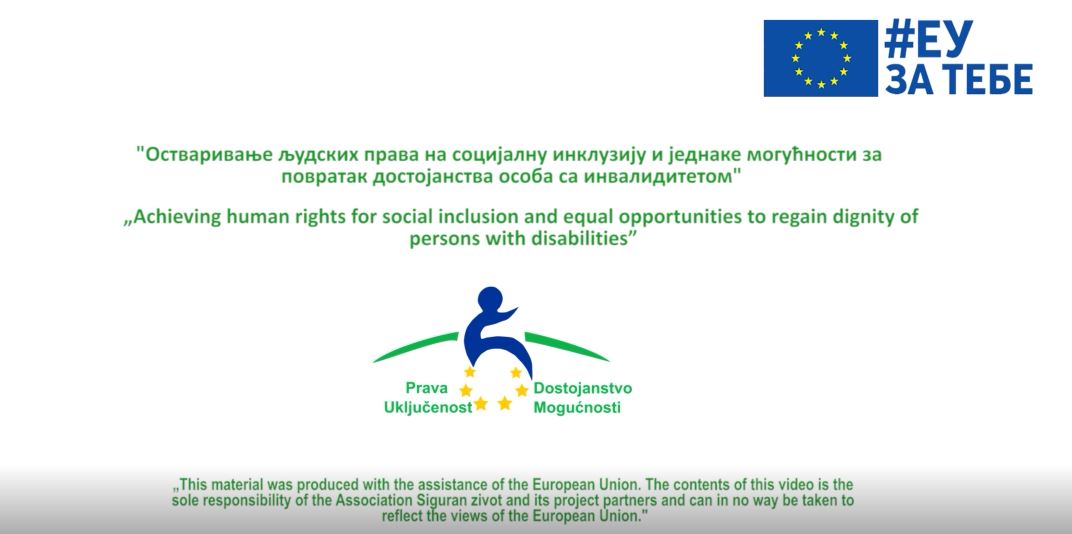 Povodom 3. decembra, međunarodnog dana osoba sa invaliditetom: PROJEKAT „OSTVARIVANJE LJUDSKIH PRAVA NA SOCIJALNU INKLUZIJU I JEDNAKE MOGUĆNOSTI ZA POVRATAK DOSTOJANSTVA OSOBA SA INVALIDITETOM“ U ZAVRŠNOJ FAZI (VIDEO)