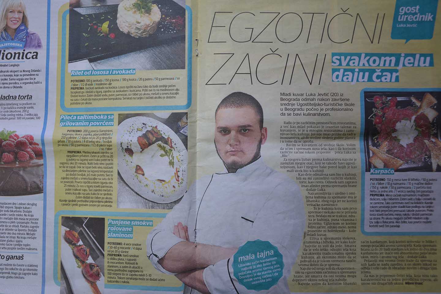 Magazin Blic kuhinja: GOST UREDNIK LUKA JEVTIĆ IZ OPOVA