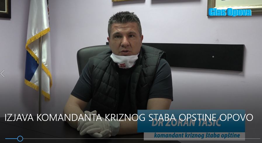 Predsednik opštine Opovo:  PRIDRŽAVANJE PREPORUKA I MERA NAJBOLJI NAČIN U BORBI SA VIRUSOM (VIDEO)