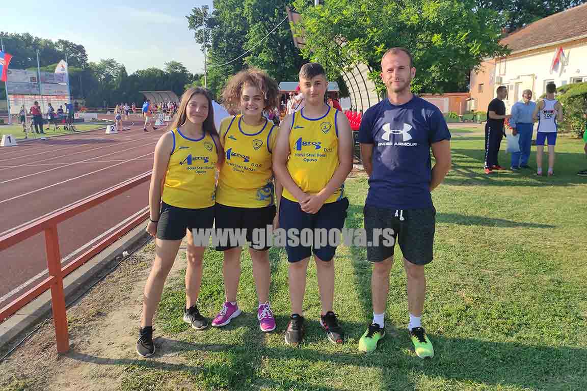 Prvenstvo Srbije za mlađe pionire: Dva lična rekorda za opovačke atletičare
