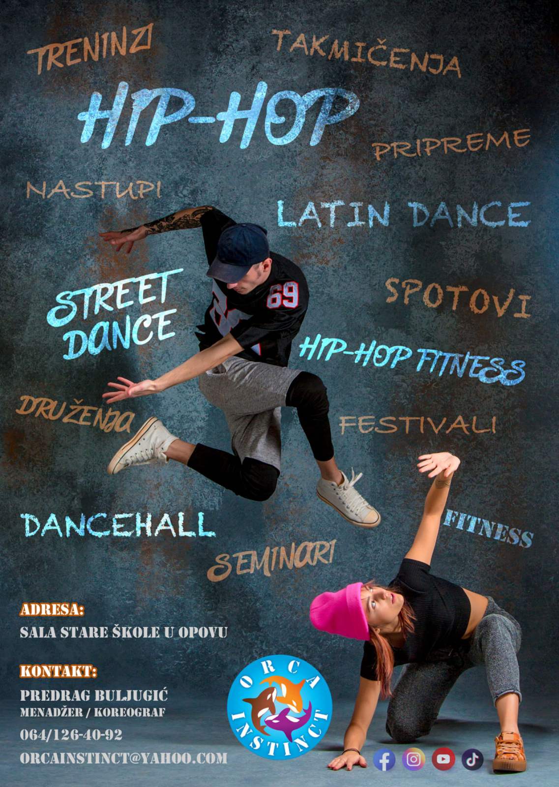 Novo u Opovu: Časovi plesa Hip-Hopa, grupni i individualni fitnes