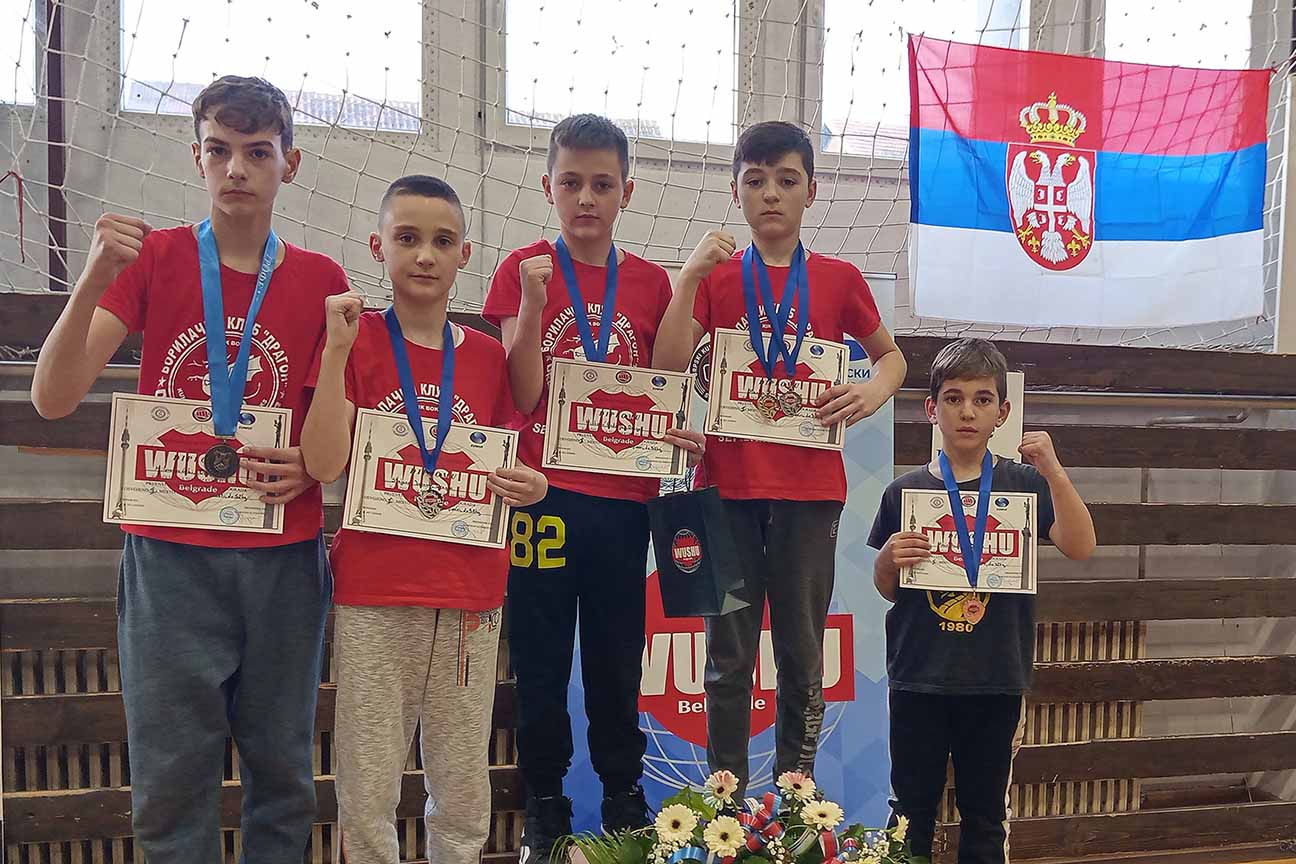 Kung fu Trofej Beograda: Mali borci velikog srca osvojili pet medalja