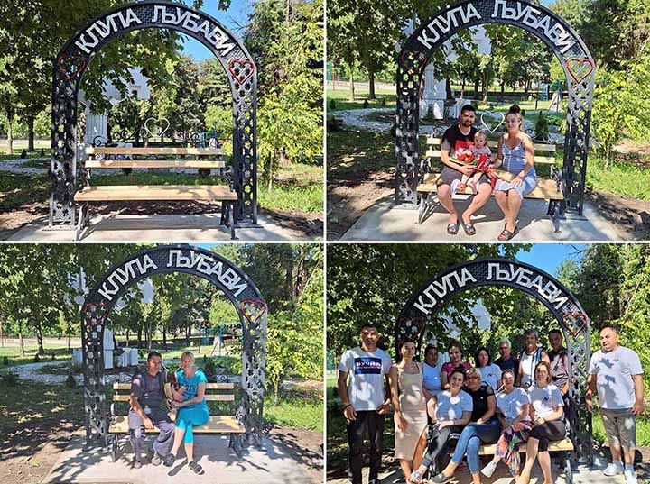 Mesna zajednica Sefkerin: Postavljena „klupa ljubavi“ u parku