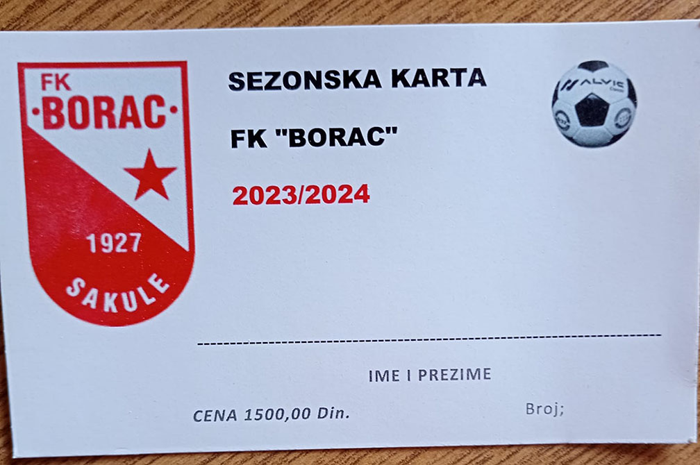 FK Borac Sakule: Sezonske karte kao podrška klubu