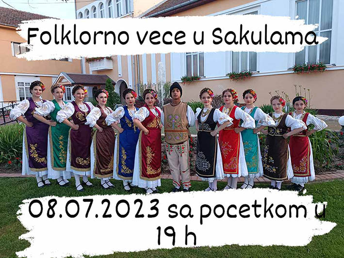 Sakule: Folklorno veče u subotu