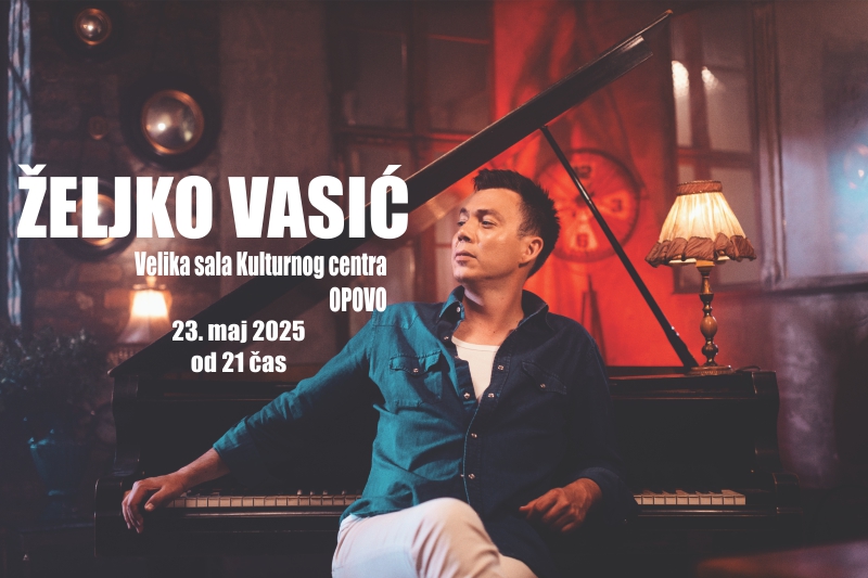 Koncert Željka Vasića večeras u velikoj sali Kulturnog centra