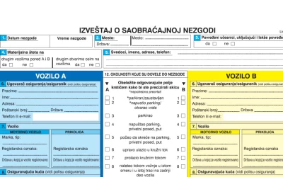 Evropski izveštaj olakšava rešavanje manjih saobraćajnih nezgoda