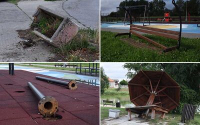 Polomljen mobilijar na sportsko rekreativnom centru u Opovu