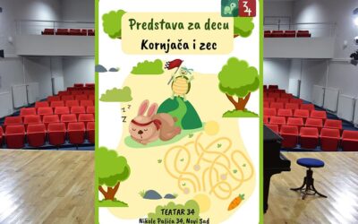 Najava pozorišne predstave za decu „Kornjača i zec“