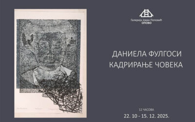 Najava retrospektivne izložbe grafika „Kadriranje čoveka“ umetnice Daniele Fulgosi