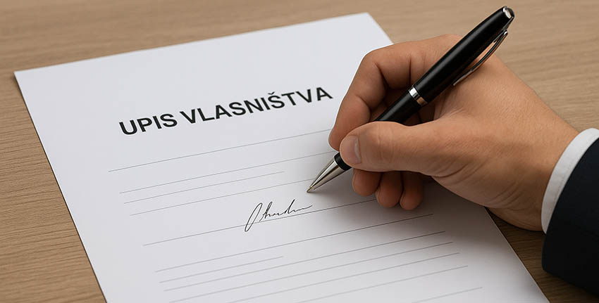 Obaveštenje o podnošenju prijava za evidentiranje i upis prava svojine na nepokretnostima